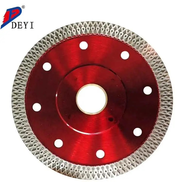 DEYI OEM High quality diamond Saw Blade disk 115/125/180/230mm Mesh Thin Turbo Cutting Saw Blade For Porcelain Tile Cutting Disc