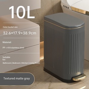ถังขยะในบ้านแบบเหยียบเปิดฝา วัสดุ PP คุณภาพดี ดีไซน์หรูหรา สำหรับห้องนั่งเล่น ห้องนอน ห้องน้ำ ฝาเปิดแบบพิเศษ ดีไซน์ทันสมัย - Product Image 5