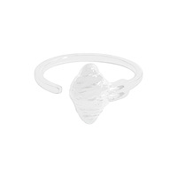 Bague ajustable en argent sterling 925, forme irrégulière de fourchette, couteau, croissant