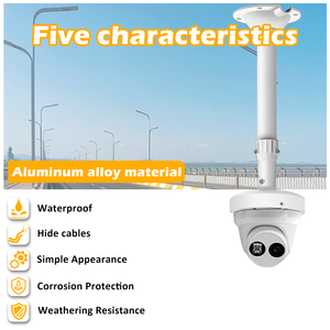 Giá đỡ máy ảnh hợp kim nhôm Điều chỉnh đa năng Kéo dài bằng kính thiên văn 60-120cm Giá đỡ <span class=keywords><strong>camera</strong></span> an ninh CCTV - Product Image 2