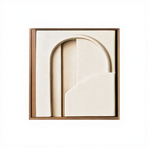 Arte Wabi Sabi JZ, Decoración de Pared 3D para el Hogar, Arte de Técnica Mixta, Obra de Arte Hecha a Mano, Tallado en Lienzo, Pintura Abstracta de Puerta, Enmarcado Personalizado - Product Image 3