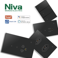 Wifi Smart Switch 3 Gang Touch App Panneau de commande Interrupteur d'éclairage mural Système domestique Inteligente