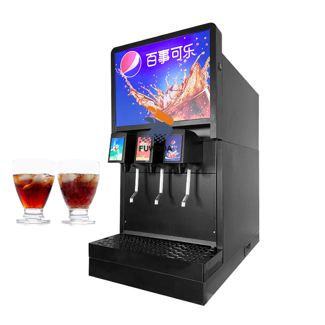 3 Flavors Carbonated Drink Dispenser Cold Drink Cola Soda Fountain Dispenser Pepsi Cola Beverage Vending Machine