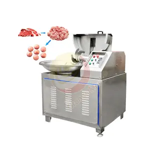 Nouveau coupeur de bol sous vide industriel en acier inoxydable 20L 80Kg Machine hachée de boeuf pour couper la viande de saucisse