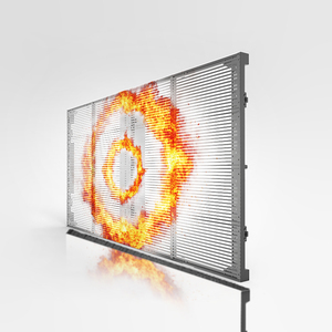 P10.4 đầy đủ màu sắc ngoài trời LED hiển thị lưới tản nhiệt trong suốt Màn hình LED ngoài trời cửa sổ kính cho LED quảng cáo video tường - Product Image 3