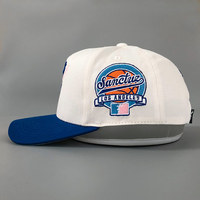 Casquettes de baseball en coton non structurées à 5 ou 6 panneaux, bicolores, avec logo brodé 3D personnalisé pour hommes