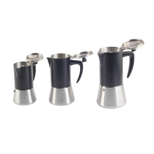 Cafetera Moka de Acero Inoxidable, Juego de 3 Piezas, Estilo Italiano, Cafetera Percoladora - Product Image 2