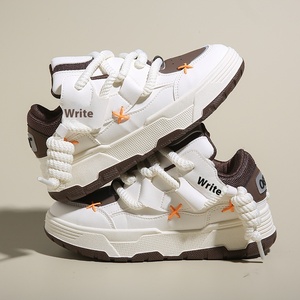 Baskets Montantes <span class=keywords><strong>Femme</strong></span> 2025 Blanches "Bread Shoes" à Lacets Toutes Saisons Plateforme Décontractées pour Printemps Automne - Product Image 6