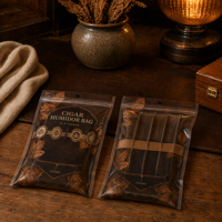 Sacs humidificateurs personnalisés pour cigares (4 à 5 cigares) avec hygromètre et séparateur – Emballage de tabac en sachets plastiques humidificateurs