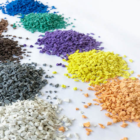 Оптовая продажа, красочные резиновые гранулы EPDM для игровой площадки