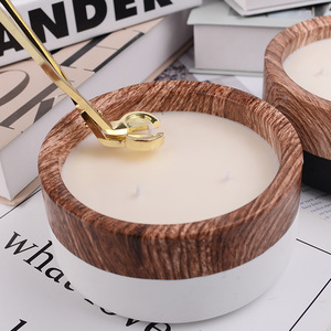 Nordic Style Cement Cup Scented Candle Soy <b>Wax</b> Smokeless Round Home Decoration Indoor Use - Product Image 2
