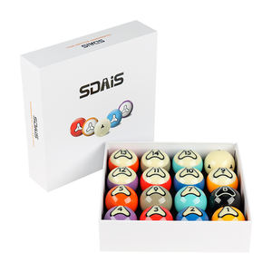 Billes de <span class=keywords><strong>billard</strong></span> Sdais Pool Crystal Ball American Black 5,72 cm, jeu complet, billes de compétition pour tournoi, utilisation au <span class=keywords><strong>billard</strong></span> - Product Image 1