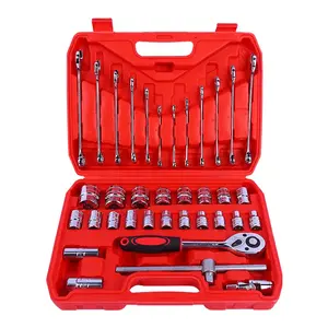 TOOLJOY 37 Uds llave dinamométrica de trinquete llaves herramientas de mano llave de vaso caja de herramientas para reparación de automóviles conjunto de herramientas