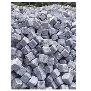 Cheap Natural Light Grey Granite Patio Cobblestone Pavers for Outdoor Driveways Stone for Sale