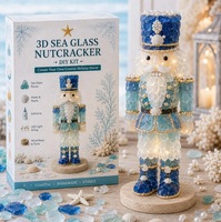 Cadeau de Noël très populaire : Kit d'art en verre marin DIY, thème océan, mignon et tendance