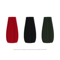 Vase à fleurs en plastique côtelé à bord festonné, design moderne, écologique et léger, pour la décoration intérieure et les fleurs fraîches/séchées
