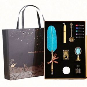 Coffrets Cadeaux Stylo Plume Fontaine pour Femmes Journée des Enseignantes - Boîte Carrée Personnalisée avec Logo Imprimé UV et Matériau en Papier Gaufré - Product Image 5