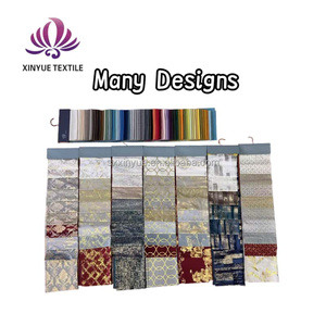 高級ドレープレッドベルベットポリエステル刺繍薄手カーテン仕上げリビング & ベッドルーム用 - Product Image 3