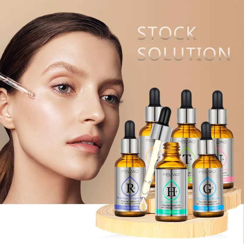 Anti Aging Skincare 70% Soro Facial Ácido Glicólico Casca Química Removedor De Acne De Ácido Láctico Rosto Whiten Vitamina C Soro De Cuidados Com A Pele