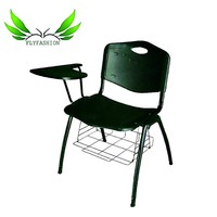 Chaise d'étudiant pliable moderne en PU à prix abordable avec tablette d'écriture, chaise de bureau pliante en maille pour la formation et les conférences