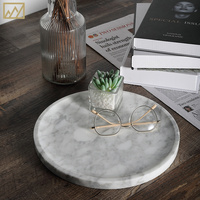 Plateau en pierre de service en marbre Arabescato décoration hôtel porte-gobelet à café plateau personnalisé prix raisonnable plateau de lunettes de soleil
