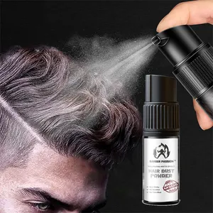 Özelleştirmek mini kutu özel etiket güçlü tutun max styling saç hacim şekillendirici toz sprey erkekler için