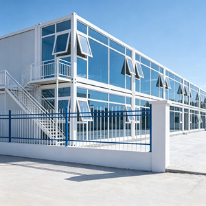 บ้านพักสำเร็จรูป<span class=keywords><strong>แบบ</strong></span>โมดูลาร์สามชั้นหลายยูนิตพร้อมทางเดินภายนอก  สำหรับพักพิงพนักงานในตู้คอนเทนเนอร์ - Product Image 2