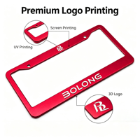 BOLONG PROMO CHAUDE Cadre de plaque d'immatriculation vierge en plastique ABS standard US 12x6 pouces multicolore Support de numéro de voiture Logo personnalisé OEM