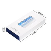 Boîtes en carton personnalisées pour protecteurs d'écran en verre trempé, boîte rigide avec couvercle fenêtré blanc et bleu pour l'emballage de films de protection de téléphone