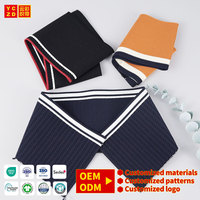Col en maille côtelée en coton pour veste, couleur personnalisée, col en maille côtelée, poignets de t-shirt unis en maille côtelée pour vêtements, vente en gros