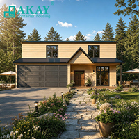 Villa préfabriquée de luxe AKAY à deux étages avec toit en acier incliné, installation rapide, maison modulaire démontable en conteneur, maison préfabriquée