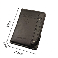 Portefeuille de voyage multifonction en cuir PU avec protection RFID, organiseur de billets et de passeports, personnalisable