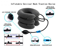 Dispositif de traction cervicale gonflable réglable en flanelle pour la correction de la posture et l'étirement, pratique pour