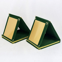 Plaque de certificat en bois personnalisée avec impression or, argent, vert et velours MH-J0438