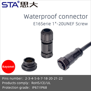 E16 hàng không cắm kết nối lưỡi lê trở lại gắn kết vuông PCB nam nữ đựng 2 3 4 5 6 7 18 20 21 22pins - Product Image 2