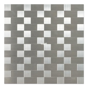 Blanco gris negro tira de mármol azulejo baño backsplash entrada de la pared azulejos de mosaico de escala de pescado - Product Image 1