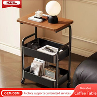 Chariot à roulettes à double couche mobile, organisateur de rangement moderne et simple pour la cuisine, la chambre à coucher, le rangement des collations et l'organisation