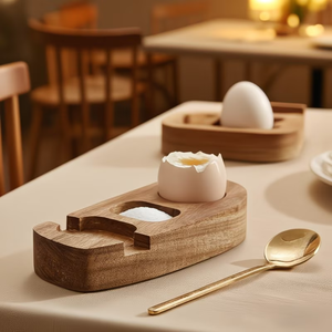 Porte-œufs de Noël et de <span class=keywords><strong>Pâques</strong></span>, plateau à œufs en bois pour la cuisine et la maison - Product Image 3