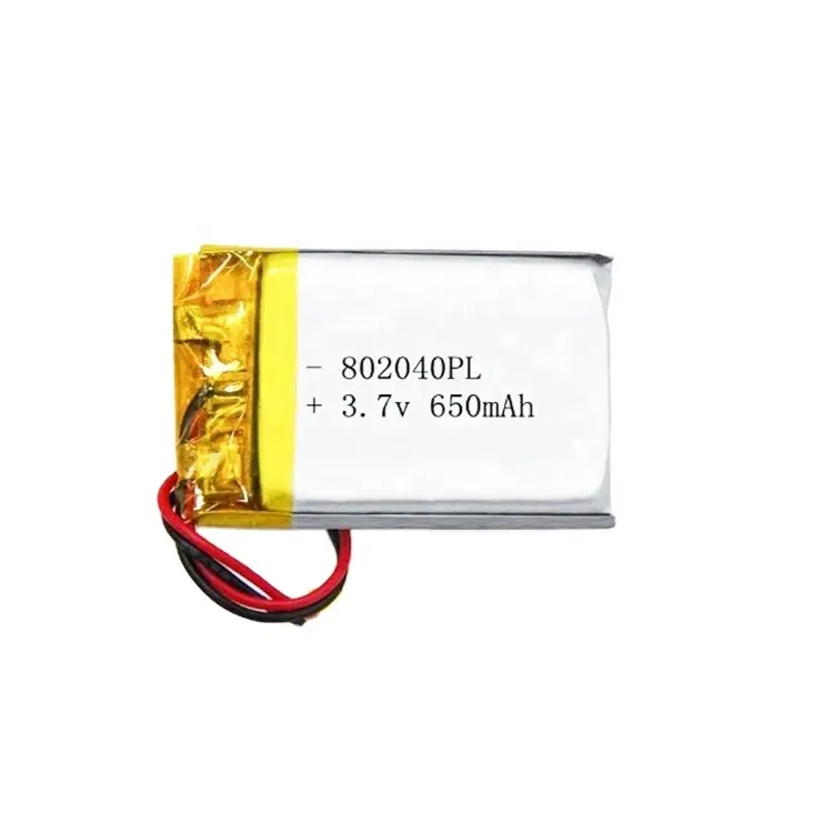 802040 3.7V 650mAh phẳng pin lithium polymer