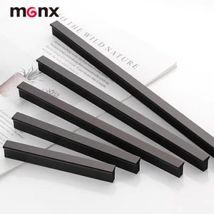 Wholesale Furniture Hardware Modern Kitchen Bedroom Drawers Cabinets Dressers Wardrobe Gold <strong>Black</strong> Aluminum Alloy Metal Handles - Product Image 2