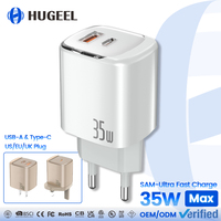 Chargeur USB-C HUGEEL Mini 33W, adaptateur de voyage UE pour la charge rapide Turbo PD, kit de câbles pour ordinateur portable et téléphone tablette