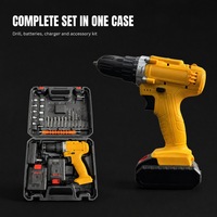 Kit de perceuse à percussion rotative avec chargeur de batterie et accessoires OEM, sans clé, 21V/18V, 1/2, couple maximal de 30 Nm, pour réparation et assemblage en atelier domestique