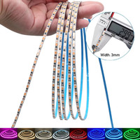 DC 5V LED-Streifen SMD 2835 110 LEDs Flexibles LED-Band TV-Hintergrundbeleuchtung Einzelreihe 3mm Breite PCB