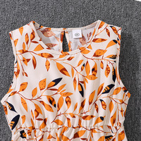 Ensemble de vêtements pour filles, taille moyenne et grande, style automne, robe pour enfants à imprimé, manches longues