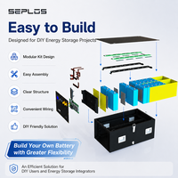 Kit de boîtier de batterie DIY Seplos 48V 51.2V LiFePO4 280Ah 306Ah 314Ah avec 16 cellules, boîtier et BMS 200A pour stockage d'énergie solaire domestique