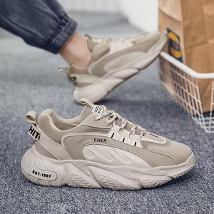 Chaussures de course à lacets pour hommes, nouvelle collection été 2025, respirantes en maille, tendance, polyvalentes, décontractées, à semelle épaisse, résistantes à l'usure, style « Dad Shoes » pour jeunes. - Product Image 4