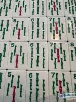 Jeu de Mahjong Américain Série Porte-Bonheur Gravée, Tuiles en Acrylique, 160 Pièces, pour le Divertissement