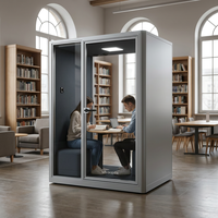 Cabina Acústica para Conferencias de Tamaño Personalizado con Puertos de Alimentación y USB Integrados, Sala Silenciosa Modular Insonorizada, Cabina Acústica para Reuniones