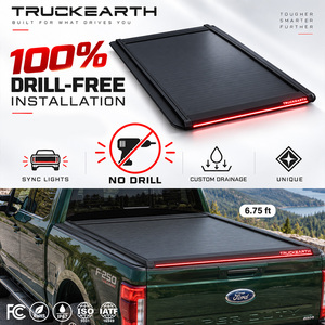 Couverture de benne rigide rétractable à LED Ford F-250 pour benne de 6,75 pieds en alliage d'aluminium - Product Image 1