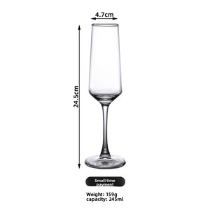 Verres à champagne transparents faits à la main de luxe moderne en gros d'usine pour bar de pays de vin de mariage - Product Image 6